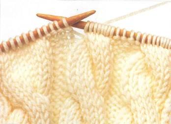 Kuvassa on mallineule kuinka palmikkoa tehdään