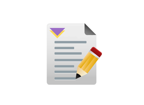 Piirros jossa on paperi ja kynä